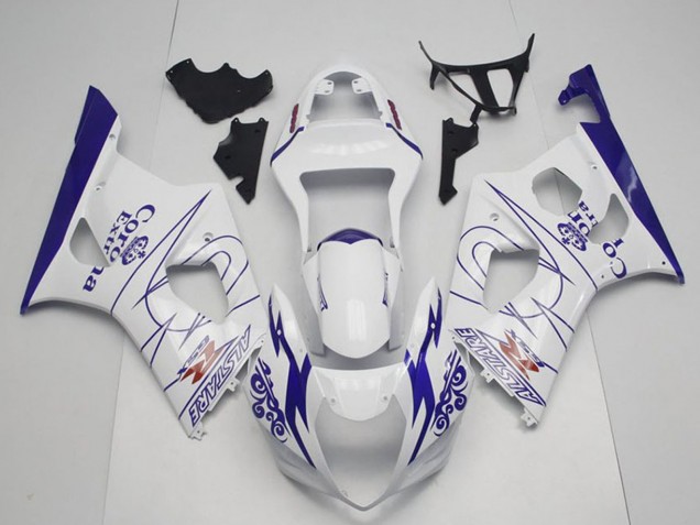 Suzuki GSXR 1000 Motorrad Verkleidung 2003-2004 - Weiss Blau Corona Alstare
