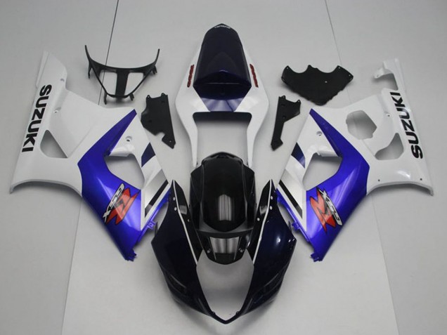 Suzuki GSXR 1000 Motorrad Verkleidung 2003-2004 - Weiss Blau Glanzendes Schwarz Rot