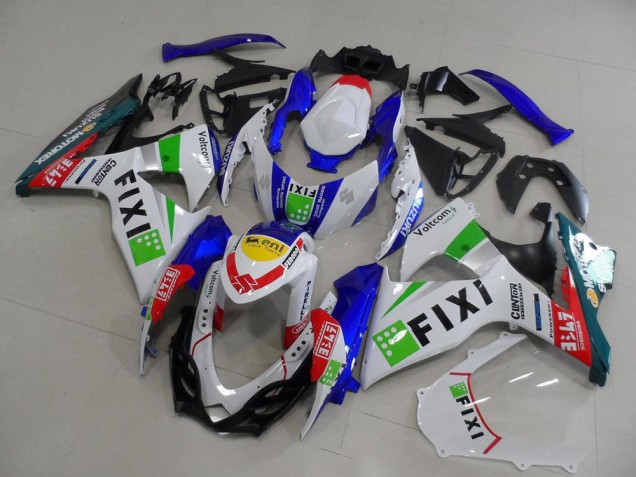 Suzuki GSXR 1000 Motorrad Verkleidung 2009-2016 - Weiss Blau Grun Gelb Rot Fixi