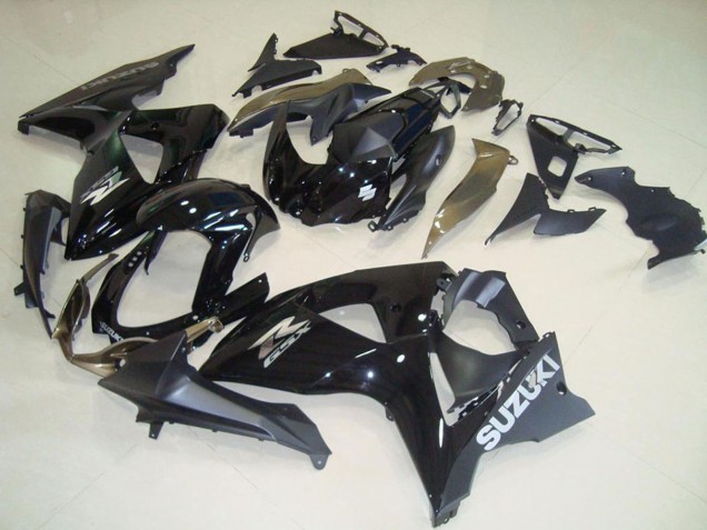 Suzuki GSXR 1000 Motorrad Verkleidung 2009-2016 - Glanzendes Schwarz Matt Schwarz OEM Stil
