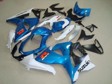 Suzuki GSXR 1000 Motorrad Verkleidung 2009-2016 - Hellblau Weiss Schwarz OEM Stil