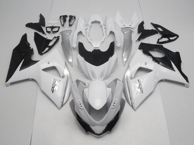 Suzuki GSXR 1000 Motorrad Verkleidung 2009-2016 - Weiss Schwarz OEM Stil