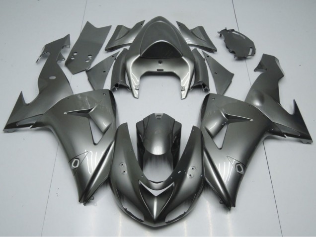 Kawasaki ZX10R Motorrad Verkleidung 2006-2007 - Glanzendes Grau