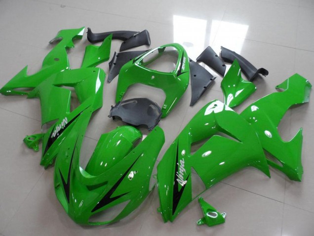 Kawasaki ZX10R Motorrad Verkleidung 2006-2007 - Grun Schwarz Streifen