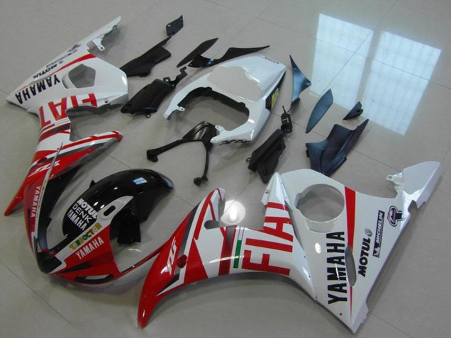 Yamaha YZF R6 Motorrad Verkleidung 2003-2004 - Weiss Rot Fiat Michelin Motul