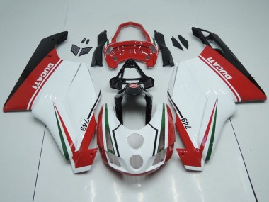 Ducati 749 Motorrad Verkleidung 2003-2004 - Weiss Rot Grun Glanzendes Schwarz