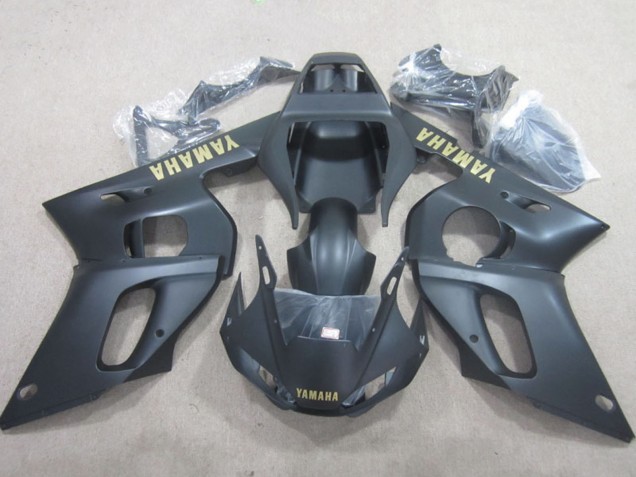 Yamaha YZF R6 Motorrad Verkleidung 1998-2002 - Matt Schwarz Gelb Aufkleber