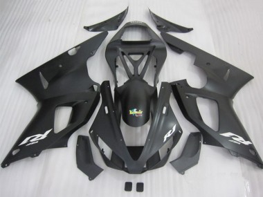 Yamaha YZF R1 Motorrad Verkleidung 2000-2001 - Matt Schwarz Weiss Aufkleber