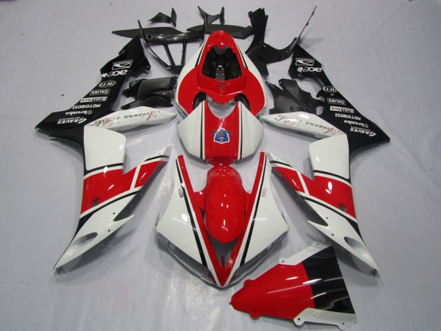 Yamaha YZF R1 Motorrad Verkleidung 2004-2006 - Weiss Rot Schwarz