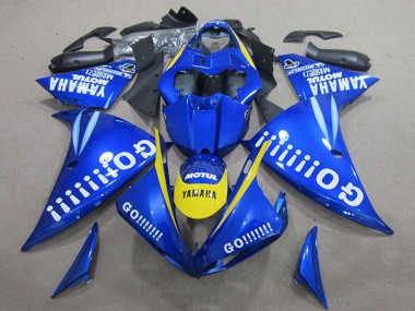 Yamaha YZF R1 Motorrad Verkleidung 2009-2011 - Blau Gelb Weiss Go