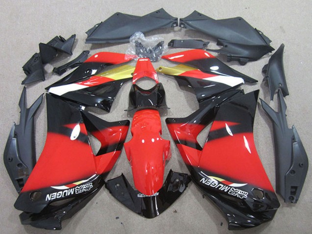 Honda CBR125R Motorrad Verkleidung 2011-2016 - Rot Gold Glanzendes Schwarz