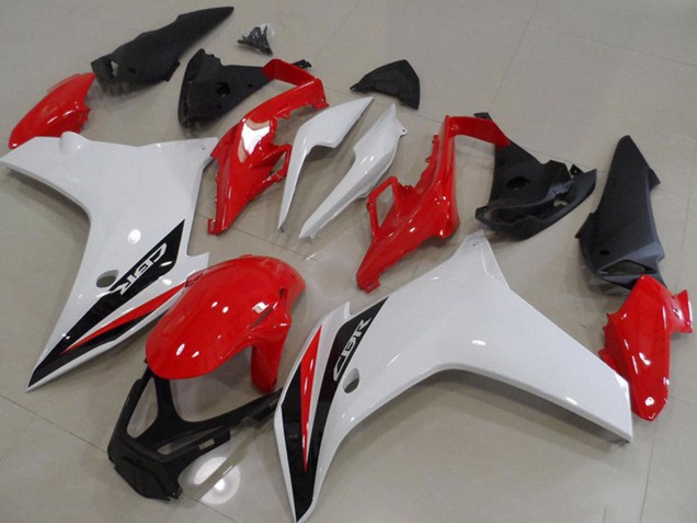 Honda CBR600F Motorrad Verkleidung 2011-2013 - Weiss Rot Glanzendes Schwarz