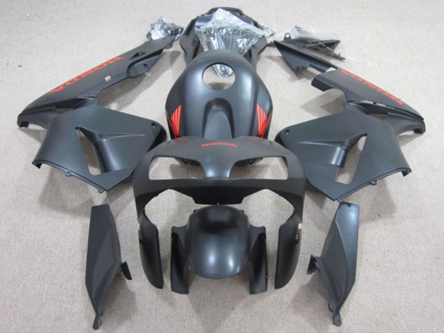 Honda CBR600RR Motorrad Verkleidung 2003-2004 - Matt Schwarz Rot