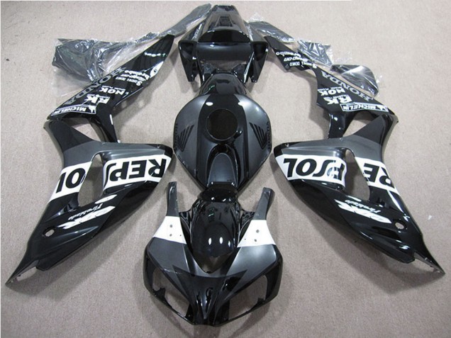 Honda CBR1000RR Motorrad Verkleidung 2006-2007 - Glanzendes Schwarz Grau Weiss Repsol