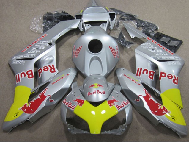 Honda CBR1000RR Motorrad Verkleidung 2004-2005 - Silber Gelb Red Bull