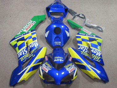 Honda CBR1000RR Motorrad Verkleidung 2004-2005 - Blau Gelb Grun Telefumica MoviStar Castrol