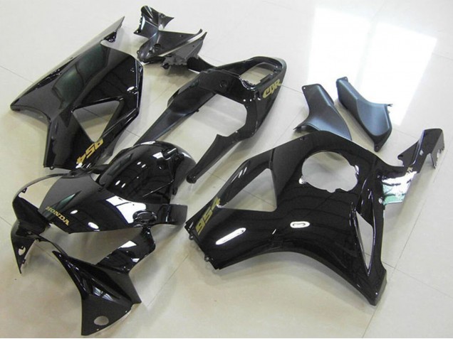 Honda CBR900RR 954 Motorrad Verkleidung 2002-2003 - Glanzendes Schwarz Gold Aufkleber