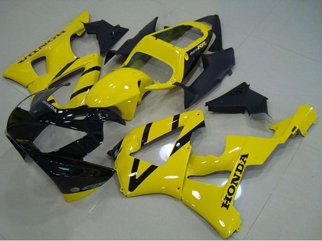 Honda CBR900RR 929 Motorrad Verkleidung 2000-2001 - Gelb Glanzendes Schwarz