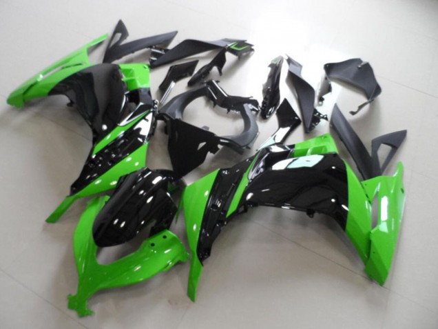 Kawasaki ZX300R Motorrad Verkleidung 2013-2018 - Grun Glanzendes Schwarz