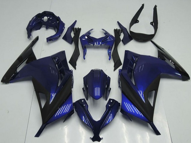 Kawasaki ZX300R Motorrad Verkleidung 2013-2018 - Blau Schwarz