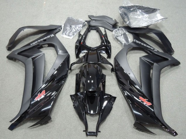 Kawasaki ZX10R Motorrad Verkleidung 2011-2015 - Glanzendes Schwarz Matt Schwarz Rot Ninja