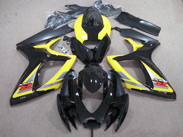 Suzuki GSXR 600 Motorrad Verkleidung 2006-2007 - Gelb Grau Schwarz