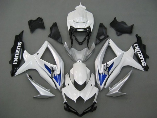 Suzuki GSXR 750 Motorrad Verkleidung 2008-2010 - Weiss Silber Blau Schwarz