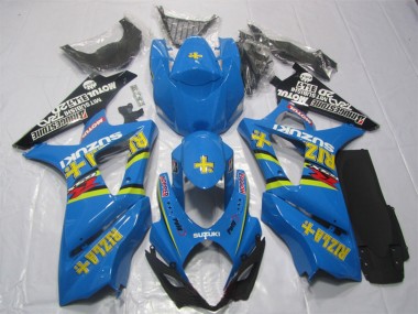 Suzuki GSXR 1000 Motorrad Verkleidung 2007-2008 - Blau Gold Schwarz Rizla