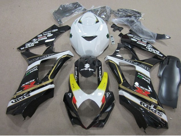 Suzuki GSXR 1000 Motorrad Verkleidung 2007-2008 - Weiss Gelb Rot Schwarz