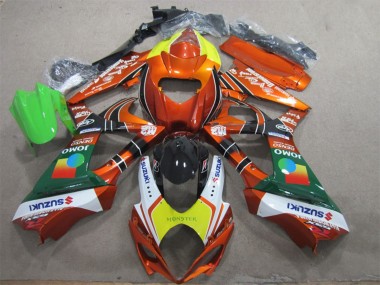 Suzuki GSXR 1000 Motorrad Verkleidung 2007-2008 - Orange Gelb Weiss Rot Grun Monster