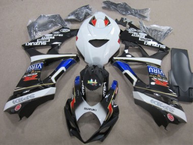 Suzuki GSXR 1000 Motorrad Verkleidung 2007-2008 - Weiss Blau Rot Schwarz