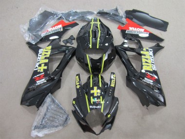 Suzuki GSXR 1000 Motorrad Verkleidung 2007-2008 - Glanzendes Schwarz Gelb Rot Rizla