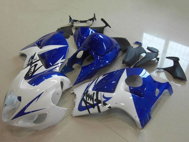 Suzuki GSXR 1300 Hayabusa Motorrad Verkleidung 1996-2007 - Weiss Blau