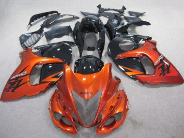 Suzuki GSXR 1300 Hayabusa Motorrad Verkleidung 2008-2020 - Orange Schwarz