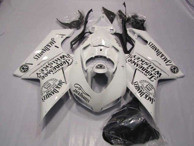 Ducati 1098 Motorrad Verkleidung 2007-2014 - Weiss Jack Daniels
