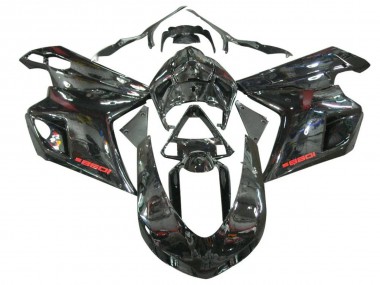 Ducati 1098 Motorrad Verkleidung 2007-2014 - Glanzendes Schwarz