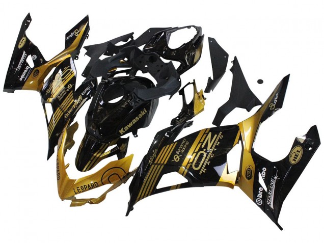 Kawasaki EX400 Motorrad Verkleidung 2018-2024 - Gold Glanzendes Schwarz