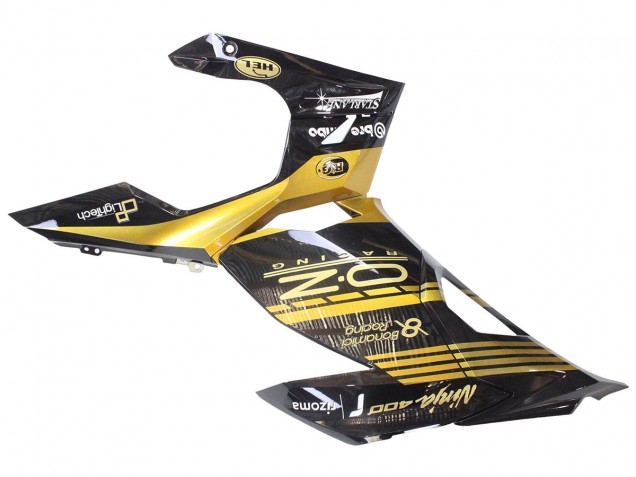 Kawasaki EX400 Motorrad Verkleidung 2018-2024 - Gold Glanzendes Schwarz