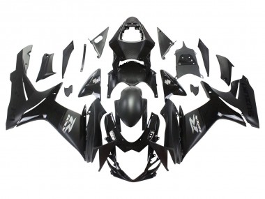 Suzuki GSXR 600/750 Motorrad Verkleidung 2011-2024 - Matt Schwarz Glanzendes Schwarz