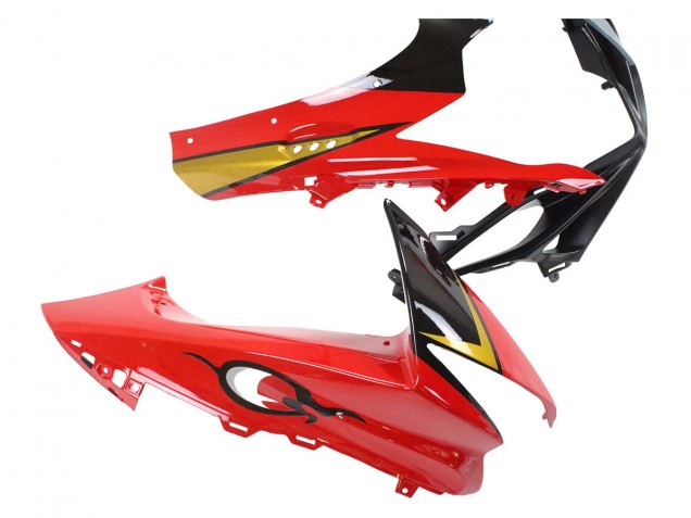 Suzuki GSXR 600/750 Motorrad Verkleidung 2011-2024 - Rot Gold Grau Schwarz Weiss Hai