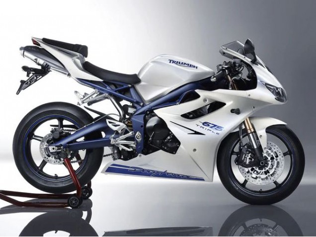 Triumph Daytona 675 Motorrad Verkleidung 2006-2008 - Weiss Blau