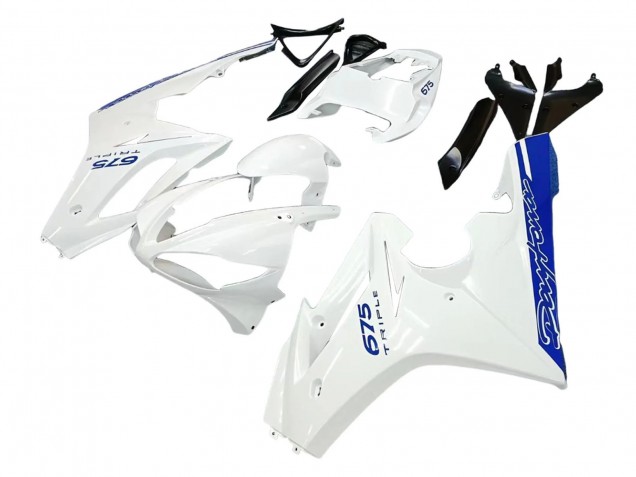 Triumph Daytona 675 Motorrad Verkleidung 2006-2008 - Weiss Blau