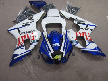 R1 1998-1999 Motorrad Verkleidungen - Blau Weiß Motul Dunlop 46