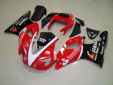 R1 1998-1999 Motorrad Verkleidungen - Rot Schwarz Weiß