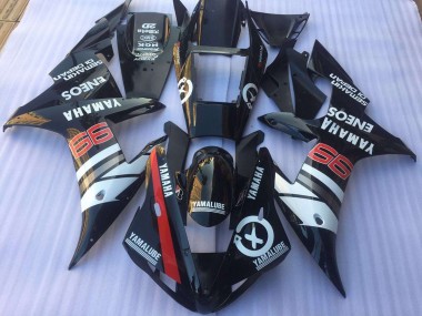 R1 2002-2003 Motorrad Verkleidung - Schwarz Weiß