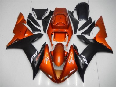 R1 2002-2003 Motorrad Verkleidungen - Orange Schwarz