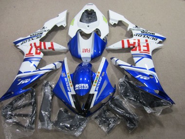 R1 2004-2006 Motorrad Verkleidungen - Blau Weiß Motul Fiat