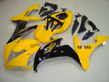 R1 2004-2006 Motorrad Verkleidungen - Gelb Schwarz Flamme