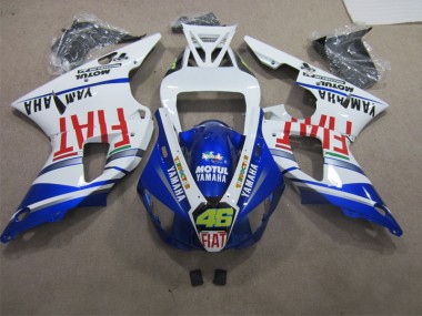 R1 2009-2011 Motorrad Verkleidung - Blau Weiß Motul Dunlop 46