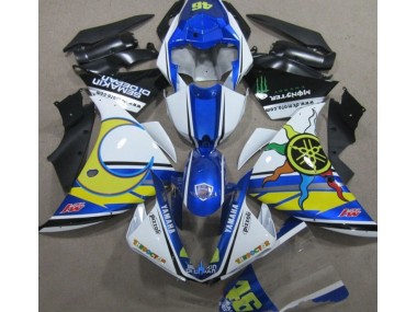 R1 2009-2011 Motorrad Verkleidungen - Blau Weiß Gelb 46